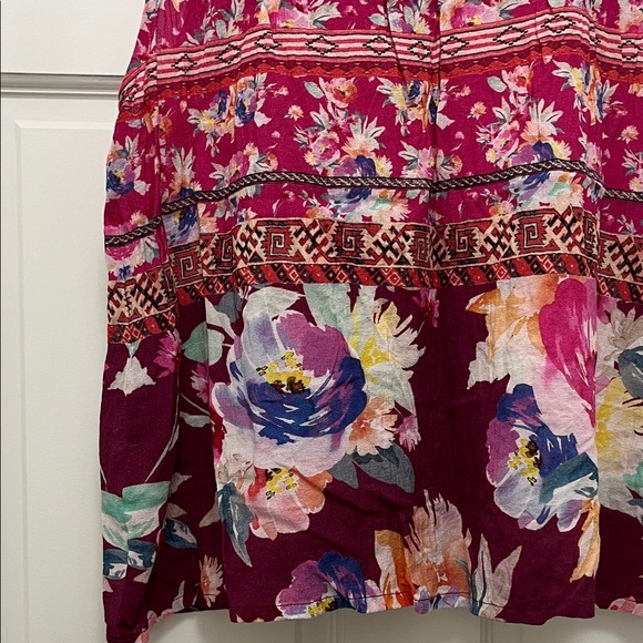 Anthropologie Multicolor Watercolor Floral Sleeveless Blouse - Size Small - Picture 14 of 16